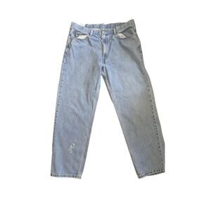 Levi's 550 Relaxed Fit Jeans Men's 40x32 Light Wash Blue Denim Distressed